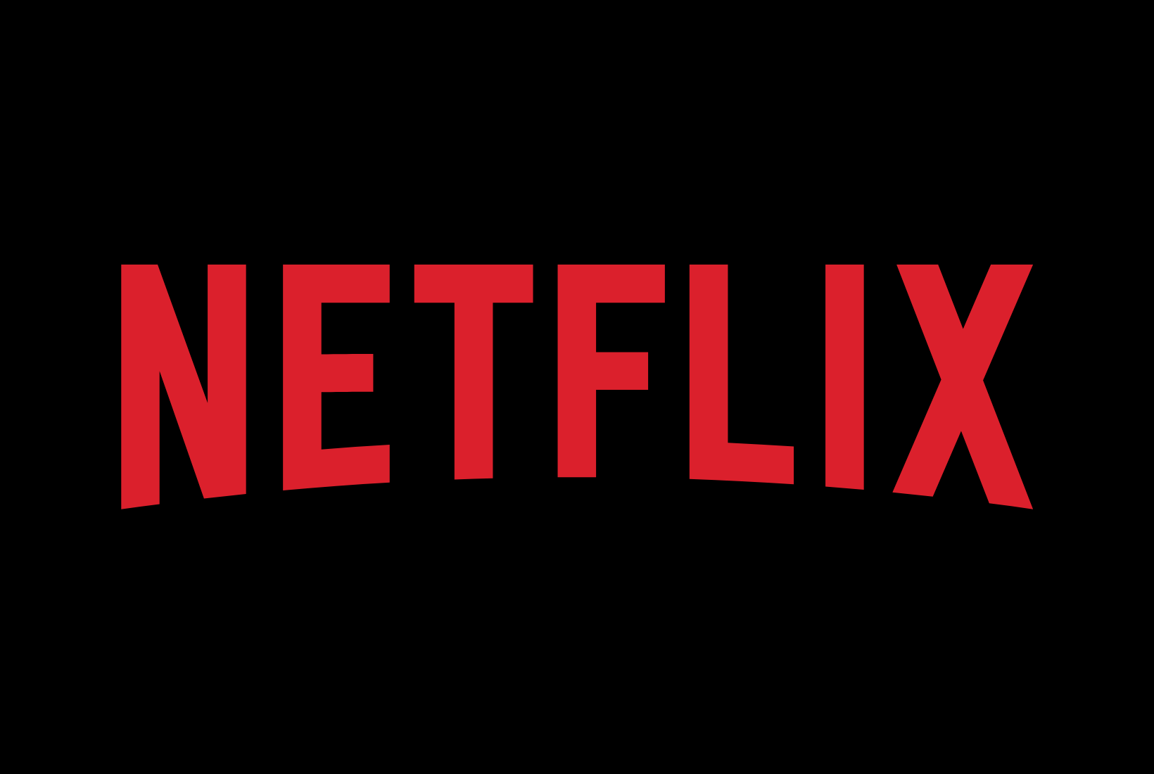 Netflix logo on black background